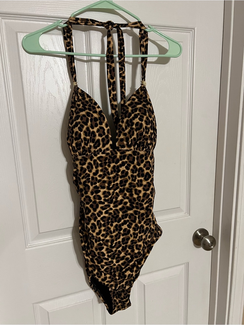 Victoria's Secret Leopard Print One-Piece Swimsuit - Brown/Black